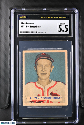 1949 Bowman Red Schoendienst #111 CGC 5.5