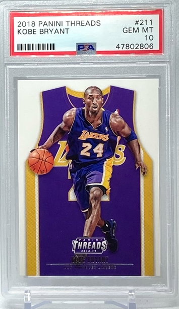 2018 Panini Threads Kobe Bryant PSA 10 GEM MT #211