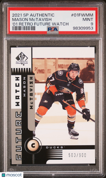 2021-22 SP Authentic 2001-02 Retro Future Watch Mason Mctavish #01FWMM '01 PSA 9