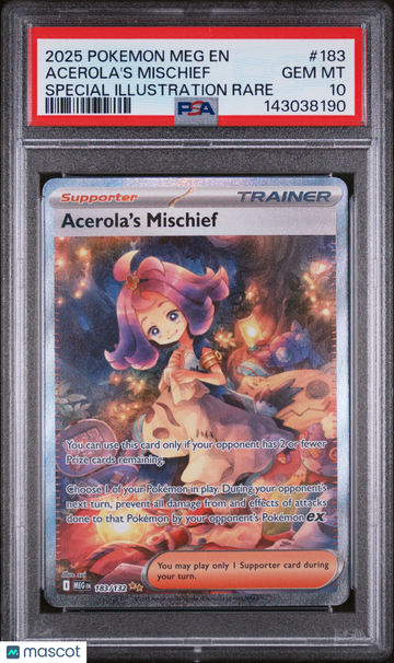 Mega Evolution Acerola's Mischief Holo Special Illustration Rare PSA 10 #183