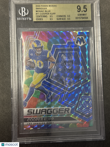 2022 Panini Mosaic Swagger Mosaic Blue Cooper Kupp #11 BGS 9.5