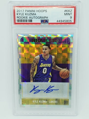 2017-18 Hoops Kyle Kuzma Rookie Autograph Auto PSA 9