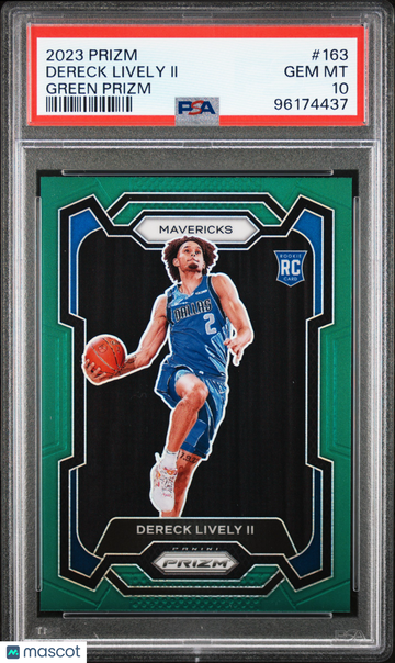 2023 Panini Prizm Dereck Lively II #163 Green PSA 10