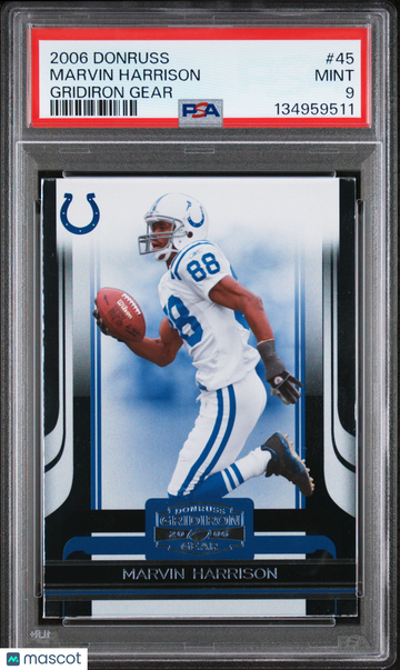 2006 Donruss Gridiron Gear Marvin Harrison #45 PSA 9