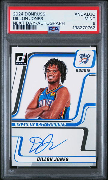 2024 Panini Donruss Next Day Autograph Dillon Jones #NDADJO PSA 9