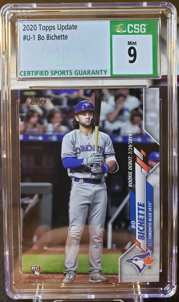 2020 Topps Update Bo Bichette #U-1 RC Rookie Mint CSG 9 Toronto Blue Jays