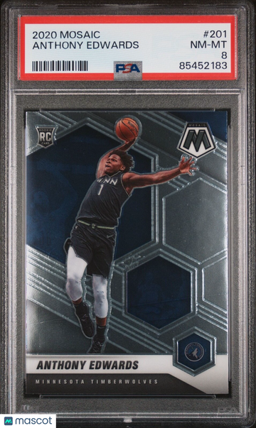 2020 Panini Mosaic Anthony Edwards #201 PSA 8