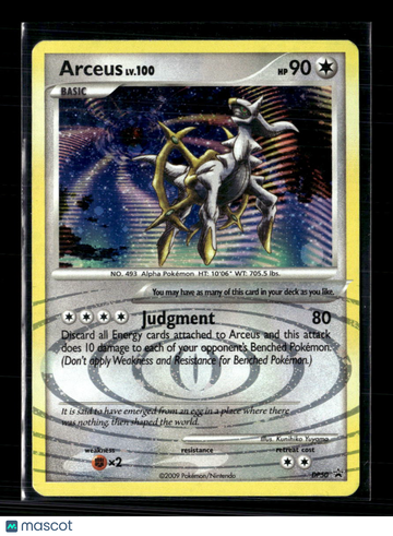 2009 Platinum Arceus Holo Black Star Promo #DP50