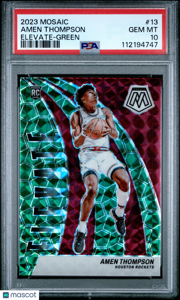2023 Panini Mosaic Elevate Amen Thompson #13 Green PSA 10