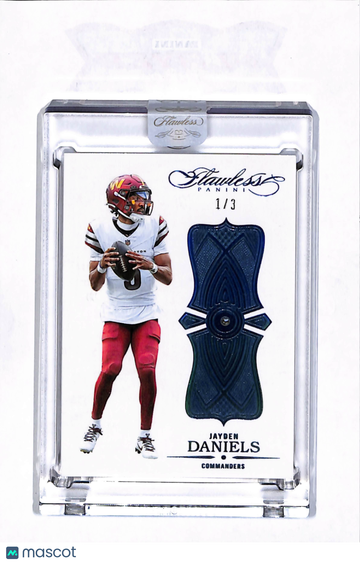 2026 Panini Flawless Jayden Daniels #35 Aquamarine /3 Aquamarine Gemstone