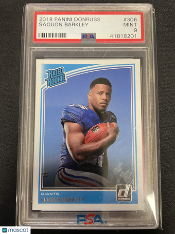 2018 Panini Donruss Saquon Barkley #306 PSA 9