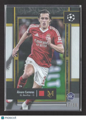 2025 Topps Museum Collection UEFA Champions League Álvaro Carreras #36 RC 17/50