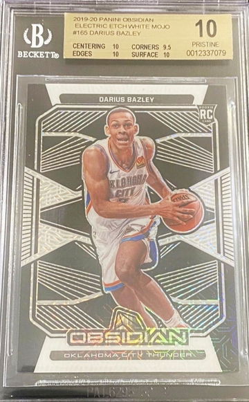 Darius Bazley 2019 Obsidian Electric Etch White Mojo 1/1 BGS 10