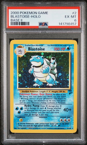 2000 Pokemon Base Set 2 Holo Blastoise #2 PSA 6