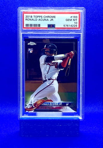 2018 Topps Chrome RONALD ACUNA JR RC PSA 10