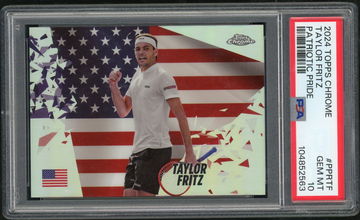 2024 Topps Chrome Patriotic Pride Taylor Fritz #PPR-TF PSA 10