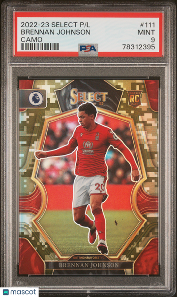 2022-23 Panini Select Premier League Brennan Johnson #111 Camo PSA 9