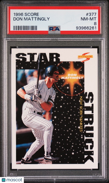 1996 Score Don Mattingly #377 PSA 8