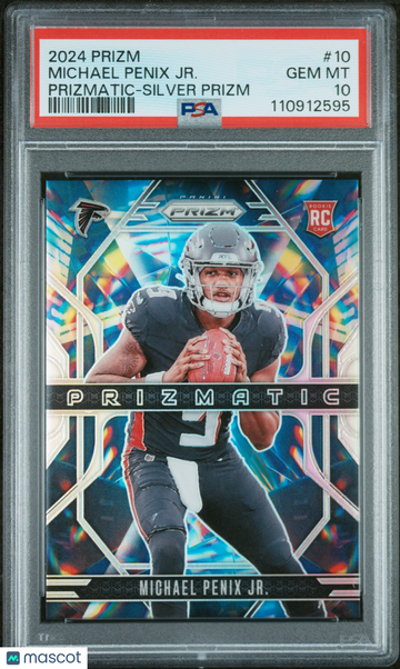 2024 Panini Prizm Prizmatic Michael Penix JR. #10 Silver PSA 10