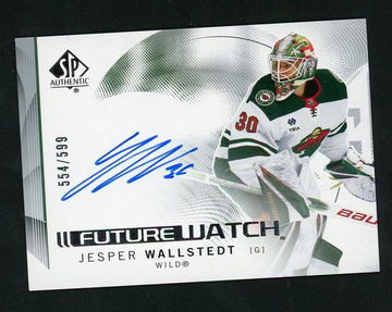 2024 Upper Deck SP Authentic 103 Jesper Wallstedt Future Watch Rookie /999 VG Wild Auto