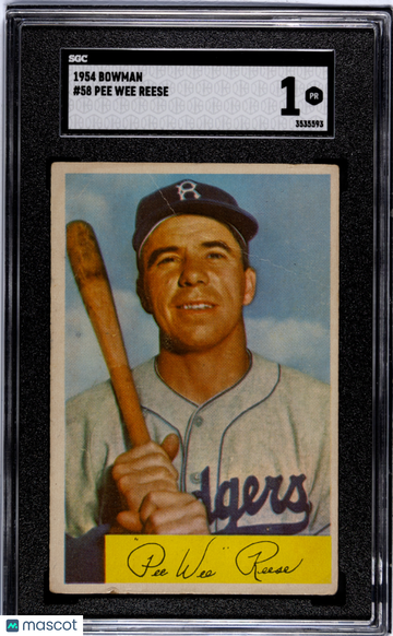 1954 Bowman Pee Wee Reese #58 SGC 1