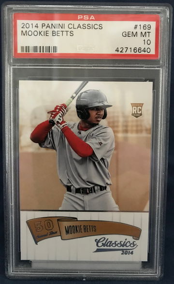 2014 Panini Classics Mookie Betts RC PSA 10 low pop