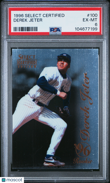 Derek Jeter 1996 Select Certified #100- PSA 6