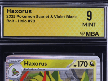 2025 Pokemon Scarlet & Violet Black Bolt Haxorus Holo MBA 9 #70