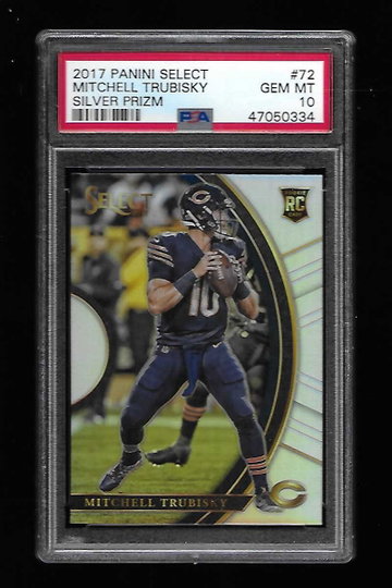 2017 PANINI SELECT MITCHELL TRUBISKY #72 SILVER PRIZM