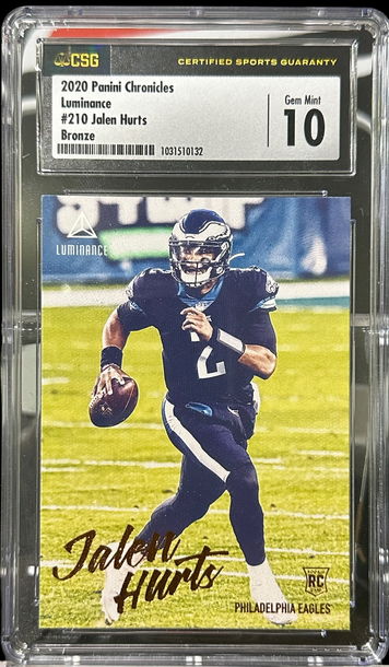 2020 Panini Chronicles Luminance Jalen Hurts RC Bronze