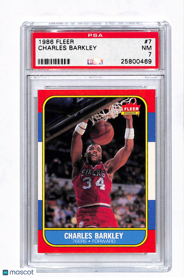 1986 Fleer Charles Barkley #7 PSA 7