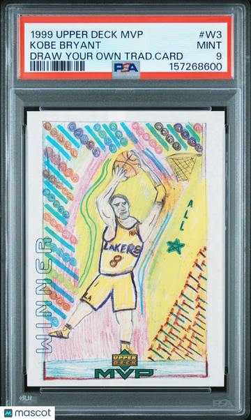 1999 Upper Deck MVP Draw Your Own Tradition Card Kobe Bryant #W3 Trad. Card PSA 9