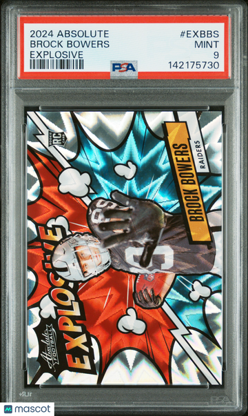 2024 Panini Absolute Explosive Brock Bowers #EXBBS Rookie PSA 9