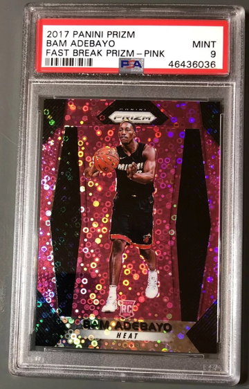 2017-18 Panini Prizm Bam Adebayo /50 Fast Break Pink PSA 10