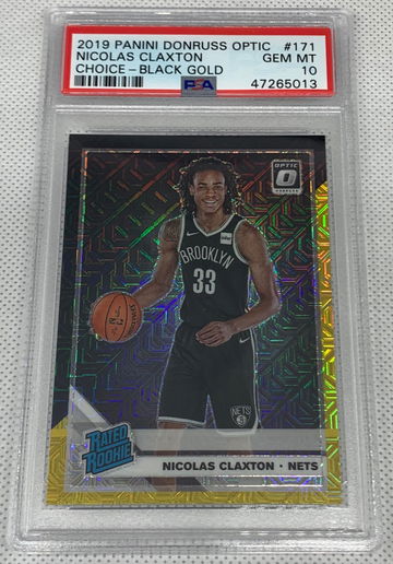2019 Optic Nicolas Claxton Black Gold /8   PSA 10
