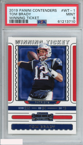 2019 PANINI CONTENDERS WINNING TICKET TOM BRADY #WT-1 PATRIOTS PSA 9 MINT