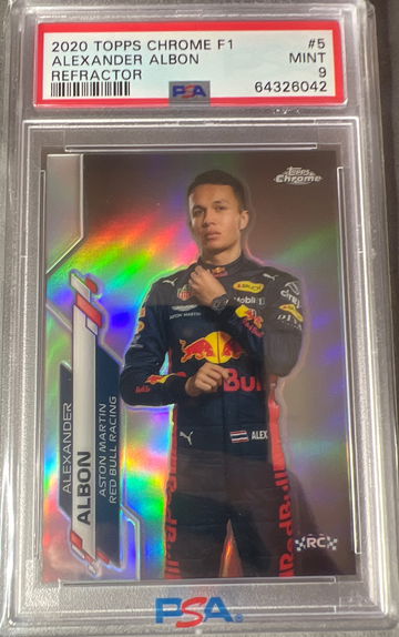 2020 Topps Chrome Alexander Albon Refractor #5 PSA 9 Formula 1 F1
