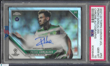 2021 Topps Chrome UEFA Champions League Chrome Autographs Pedro Goncalves #PG PSA 10