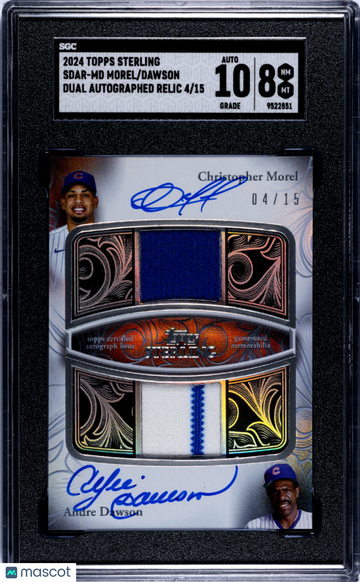 2024 Topps Sterling Dawson Morel #SDAR-MD Dual Autograph Relic SGC 8 Auto 10