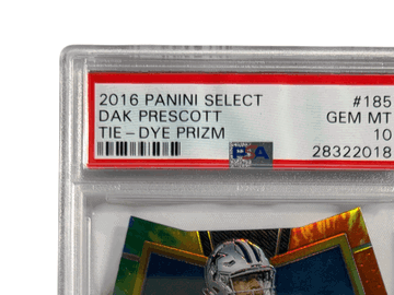 2016 Panini Select Dak Prescott #185 Tie Dye Prizm Die Cut PSA 10
