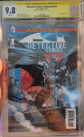 (3D Lenticular Cover) Detective  Comics: Futures End #1 cgc signature series 9.8 signed by Jason fabok