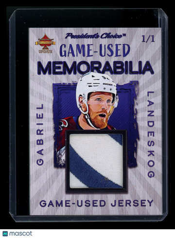 2023 President's Choice Solitaire 2.0 Update Gabriel Landeskog /1 Game-Used Jersey