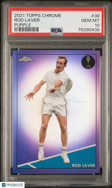2021 Topps Chrome Tennis Rod Laver #38 Purple PSA 10