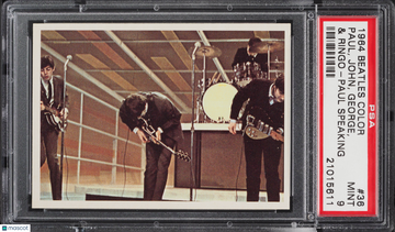 1964 Beatles Color Paul, John, George, #36 PSA 9