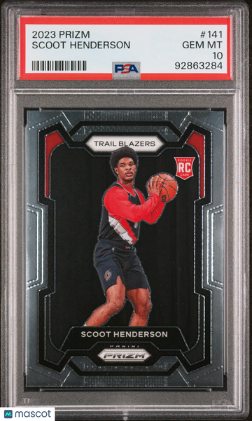 2023 Panini Prizm Scoot Henderson #141 PSA 10