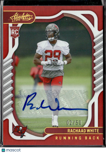 Rachaad White 2022 Panini Absolute Football RC Auto /50 Tampa Bay Buccaneers