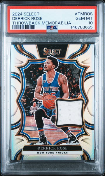 2024 Panini Select Throwback Memorabilia Derrick Rose #TM-ROS PSA 10