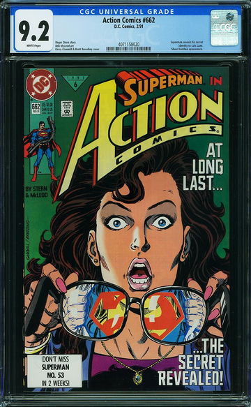 ACTION COMICS #662, CGC 9.2 NM-