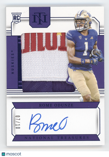 2024 Panini National Treasures Collegiate Silhouettes Rome Odunze #CCS-RO Bowl Logo /10 RC