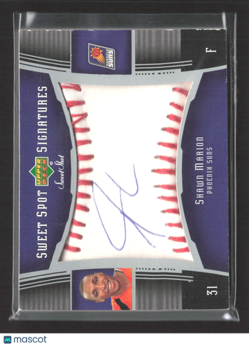 2004 Upper Deck Sweet Spot Signatures Shawn Marion Auto SSS-SM Phoenix Suns Basketball Card